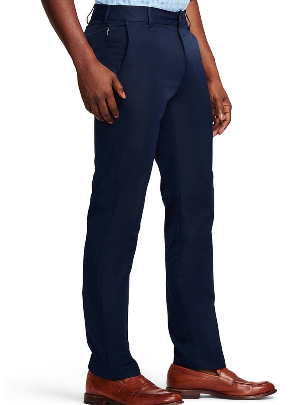 Izod Men's Navy Flat-Front Dress Pants